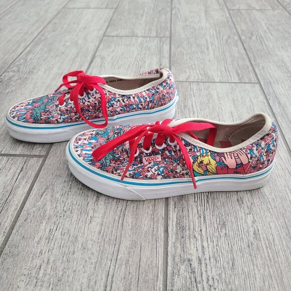 Vans Off the Wall Where's Waldo women's low top sneakers size 5 - Picture 1 of 11